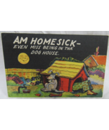 Comics Linen Postcard #675 Am Homesick Even Miss Being In The Dog House - $4.15 CAD