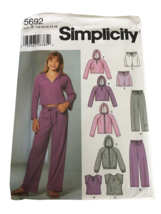 Simplicity Sewing Pattern 5692 Girls Pants Shorts Knit Tops Jacket 7-16 Uncut - £3.15 GBP