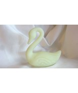Fenton Art Glass Yellow Custard Uranium Vaseline Swan Figurine - £27.36 GBP