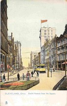 Euclid Avenue Streetcar Cleveland Ohio 1910c Tuck postcard - $7.43