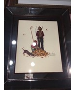 norman rockwell photo frame fall leaves Rare - €64,69 EUR