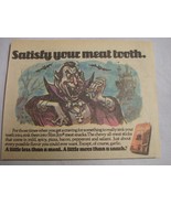 1978 Slim Jim Vampire Color Ad Satisfy Your Meat Tooth - $10.95 CAD