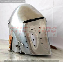 Medieval Bascinet Pig Face Hounskull Klappvisor Helmet 16ga - $135.66