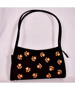 Clemson Fan Fair Purse Black With Orange Paws Hand Bag - €11,82 EUR