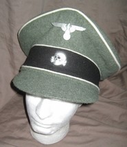 German ww2 elite Waffen ss replica reproduction Infantry Crusher Cap Hat Sz 60 - £98.09 GBP