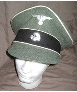 German ww2 elite Waffen ss replica reproduction Infantry Crusher Cap Hat... - $171.43 CAD