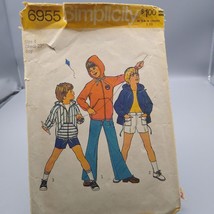 Vintage Sewing PATTERN Simplicity 6955, Boys 1975 Pants or Shorts and Hooded - £10.07 GBP