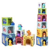 Toddlers And Babies Dinosaur Sorting And Stacking Toys Blocks For 1-3 Kids Presc - £31.96 GBP