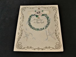 Anniversary Greetings to a Happy Couple- Vintage Ephemera ,1950s Greeting Card. - $14.38