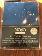 NoJo 3-Piece Toddler Sheet Set, Blue, Solid Blue Ships N 24h - £24.49 GBP