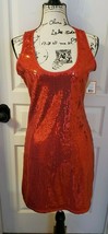 NWT Red Sequin Sleeveless Dress Costume Clubwear Evening Cocktail Party ... - £15.79 GBP