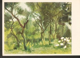 Latvia USSR Soviet Art Painting In the Garden Gartenwinkel by Sunins K. - £5.99 GBP