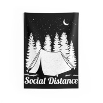 Custom Wall Tapestry: Social Distance - Black and White Tent Illustration for An - £20.97 GBP+