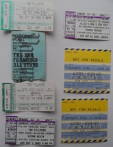 SAN FRANCISCO 7 TICKETS STUBS THE FILLMORE ALCATRAZ ALLSTARS 1979 ABRAXA... - $184.93 MXN