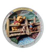 The Bradford Exhange Winnie The Pooh 3D Collectors Plate Playing Poohsticks - $12.99