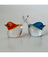 New Colors!!! Murano Glass Handcrafted Mini Lovely Bird Figurine Set, Gl... - £29.26 GBP