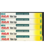 5 VHS Video Tapes 6 hr Standard Grade 3 Sealed 2 open RCA T-120H - $605.35 MXN