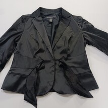 INC International Concepts Women's Black Cotton Blend Blazer Jacket Size Medium image 12