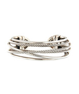 David yurman &quot;wide crossover multi-row cuff&quot; Women&#39;s Bracelet .925 Silve... - £798.55 GBP