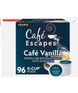 Cafe Escapes Cafe Vanilla, Keurig K-Cup Pod, 96 Count - $434.42 MXN