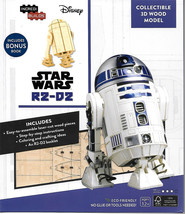 Star Wars R2-D2 Droid Figure 3D Laser Cut Wood Model Kit and Deluxe Book SEALED - £12.94 GBP