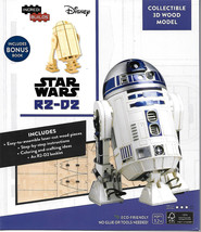 Star Wars R2-D2 Droid Figure 3D Laser Cut Wood Model Kit and Deluxe Book SEALED - £12.25 GBP