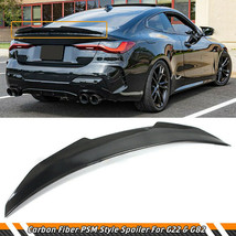 PSM STYLE CARBON FIBER TRUNK SPOILER WING For 21-22 BMW G22 4 SERIES 430... - £132.10 GBP