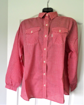 Vintage New Condition 1980 USA Olympic Games Levi&#39;s Red Check Blouse  - £19.76 GBP