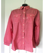 Vintage New Condition 1980 USA Olympic Games Levi&#39;s Red Check Blouse  - £19.58 GBP