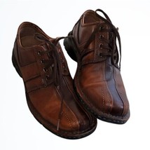 Clarks Brown Two Tone Leather Tied Dress or Casual Oxford Style Shoes Size 8.5 - £38.15 GBP
