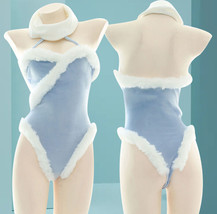 Women Sexy Lingerie Plush Bodysuit Halter Choker Thong Leotard Babydol N... - £14.64 GBP