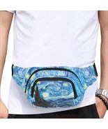 Starry Night Van Gogh Art Fanny Pack Bumbag Waist Bag with 3 Compartment - $51.61 CAD
