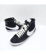 Nike Blazer Mid Women Size 9 Mesh Black White Sneakers 579956-002 - $35.99