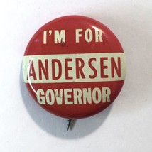 I&#39;m For Andersen Governor Button Pin Minnesota 1951 Vintage Pin Approx 1&quot; - £7.87 GBP