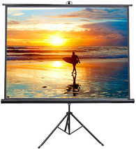 Vivo 100" Portable Projector Screen 4:3 Projection Pull Up Foldable Stand Tr - £163.65 GBP