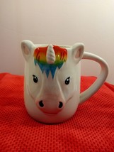 Tag Colorful Unicorn with tail Coffee/ Tea Collectible 3D Ceramic - £11.86 GBP