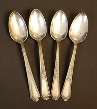 International Silver Plated Spoon LOT 4 Ancestral Teaspoon 1924 Flatware... - $15.76