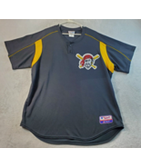 Pittsburgh Pirates Majestic Polo Shirt Mens Size XL Black Short Sleeve B... - £57.82 GBP