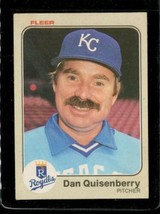 Vintage 1983 Fleer Baseball Trading Card #122 Dan Quisenberry Kansas City Royals - $8.28