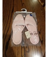 Vintage Vanity Fair Slippers Light Pink Open Toe Size Large 8-9, Washabl... - $17.77