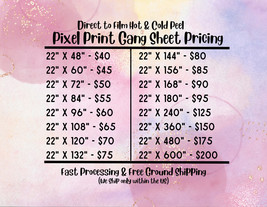 DTF Gang Sheet- Direct to Film- Hot &amp; Cold Press- Heat Press Transfer To Textile - £31.58 GBP+