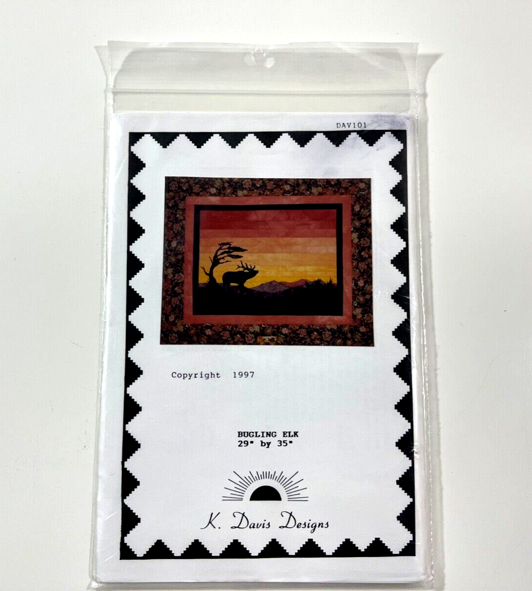 Bugling Elk  Size 29&quot; by 35&quot;  By K. Davis Designs Quilting Pattern Only - $9.89