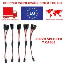 RC Servo Splitter Y Cable Male to Female Extension Lead Cable JR, futaba Wire  - £3.36 GBP