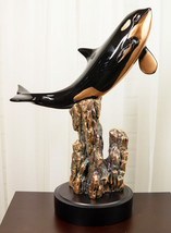 Ebros Large Nautical Marine Sea Orca Killer Whale Swimming By Coral Reef... - $240.99