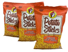 3 Packs Buc-ee’s Potato Sticks Cheddar Sour Cream 2 flavored  Oz - $400.74 MXN