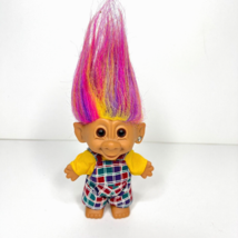 Rainbow Hair Troll Doll B60008 Bright Of America Inc Toy Vintage 90s 8&quot; - £7.48 GBP