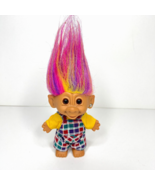 Rainbow Hair Troll Doll B60008 Bright Of America Inc Toy Vintage 90s 8&quot; - £7.36 GBP