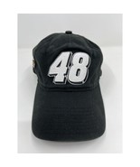 Hat Nascar Jimmie Johnson Number 48 Adjustable Black Apparel Sports - $12.27