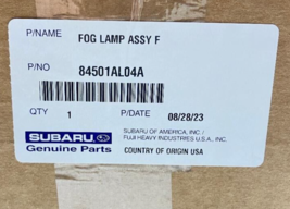 2015-2017 Subaru Outback Wagon Right Fog Light P/N 84501AL04A Used Oem Part - £35.75 GBP