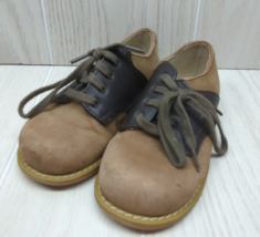 Willits Toddler Children’s Chris Saddle Shoes Brown Lace Up Kids Size 8 EE - £10.27 GBP